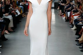 amsale fall 2019 sheath v-neck wedding dress