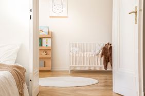 Open doors looking into baby nursery