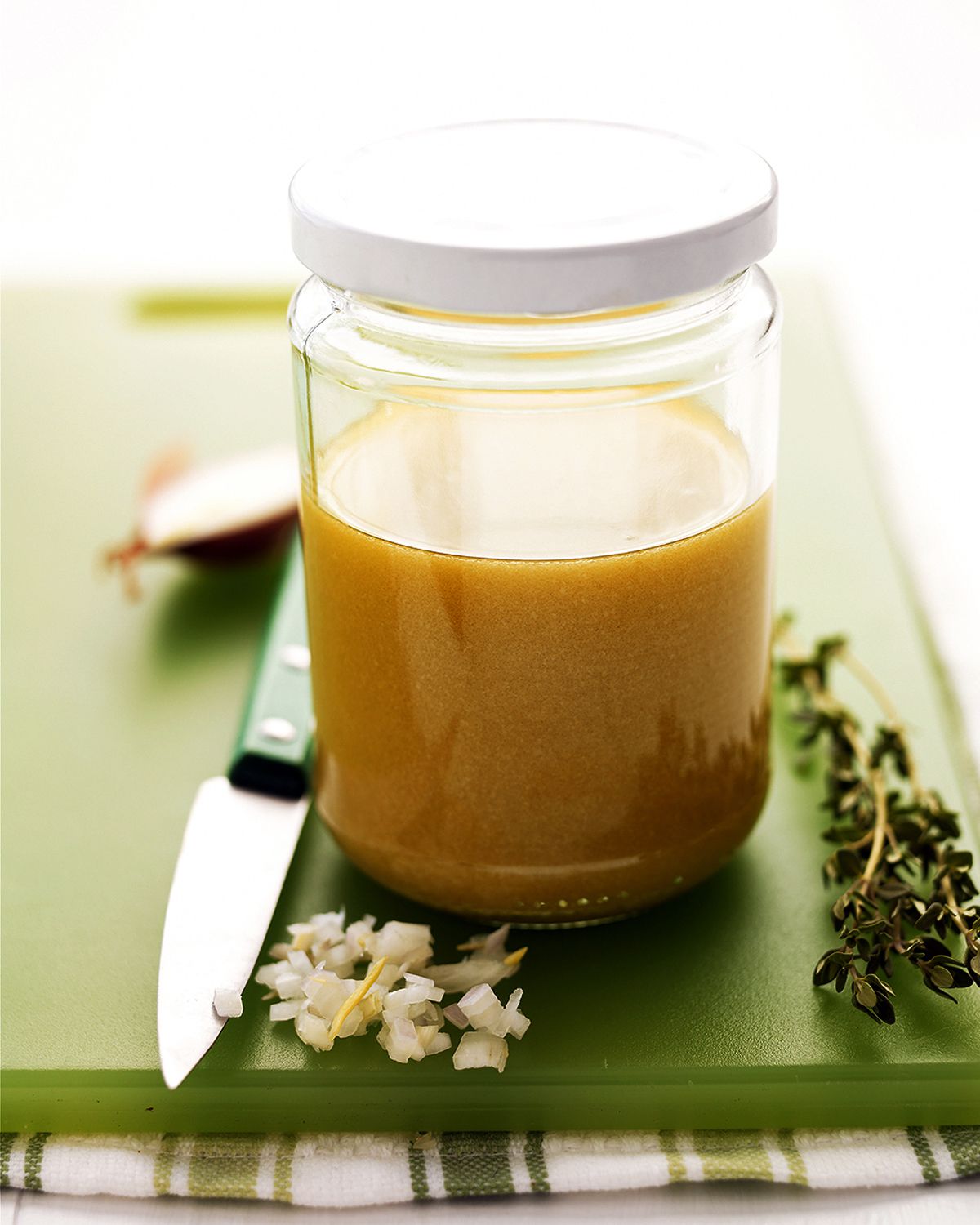 basic vinaigrette in a sealed jar