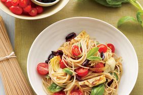 Mediterranean Pasta With Artichokes, Olives, and Tomatoes