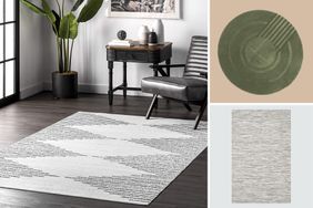 Composite of budget-friendly washable rugs