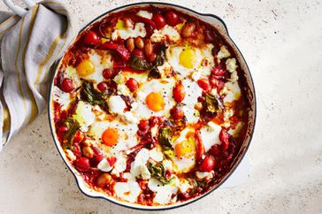 Cheesy Butter Bean Shakshuka