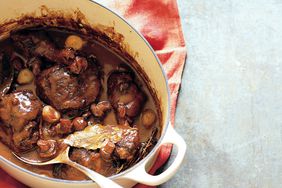  coq au vin with serving spoon