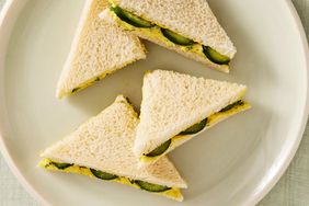 curried egg and butter tea sandwiches