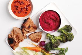 vegan dips and vegetables