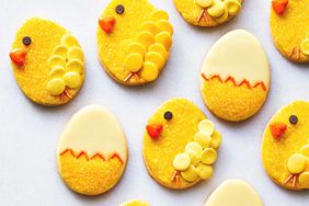 easter chick and egg cookies