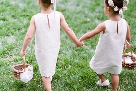 Flower Girl Bun Hairstyle with Flower Crown