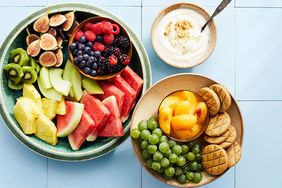 fruit platter with whipped ricotta