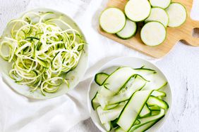 zucchini cut several ways