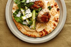 greek turkey burgers recipe plate