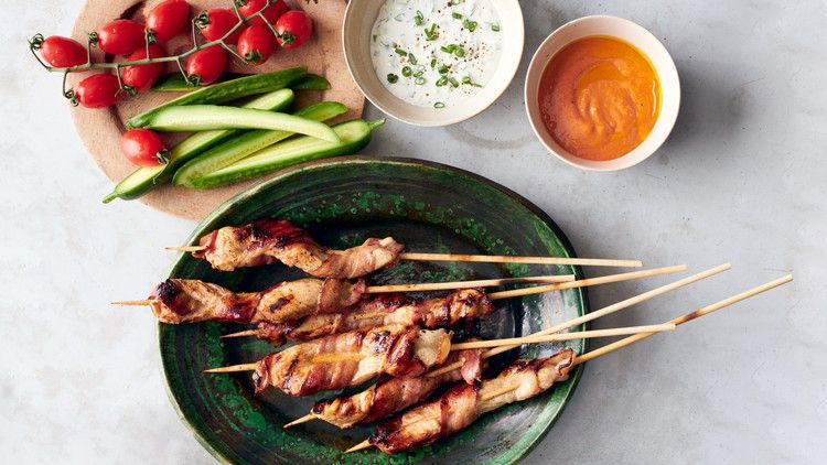 Grilled Buttermilk Chicken Tenders with Dipping Sauces