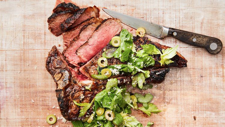 grilled porterhouse with brown butter and horseradish