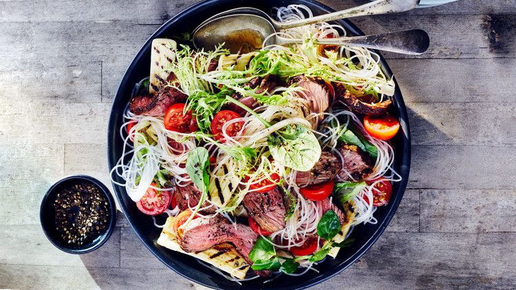 Grilled Skirt Steak and Hearts of Palm Salad