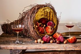 Harvest Cornucopia on dining table