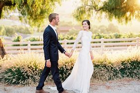 jena donny wedding couple walking holding hands