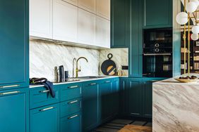 Teal kitchen