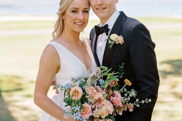 wedding couple portrait lake tahoe