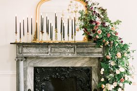 decorated mantel