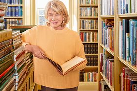 Martha Stewart in private library