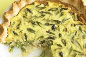 asparagus, gruyere, and leek quiche