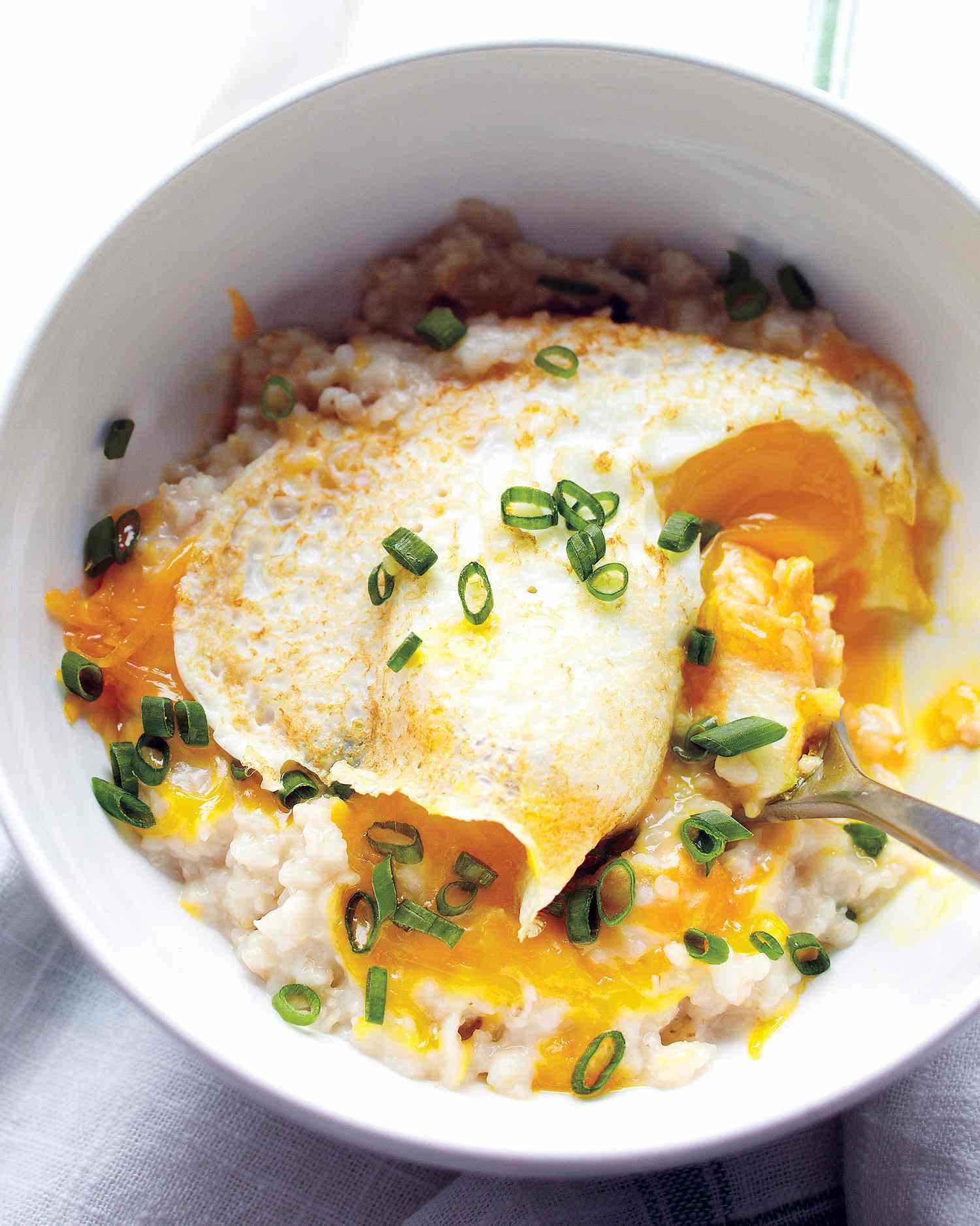 savory oatmeal with egg