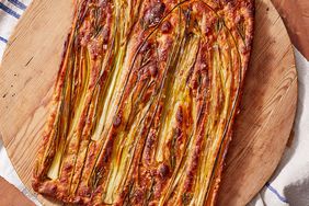 onion leek focaccia bread martha bakes