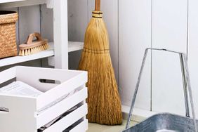 broom in a pantry