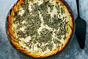 potato-crusted herb quiche