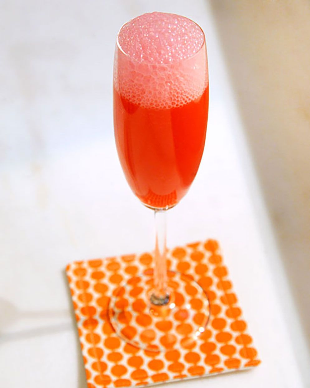 Rhubarb Elderflower Bellini