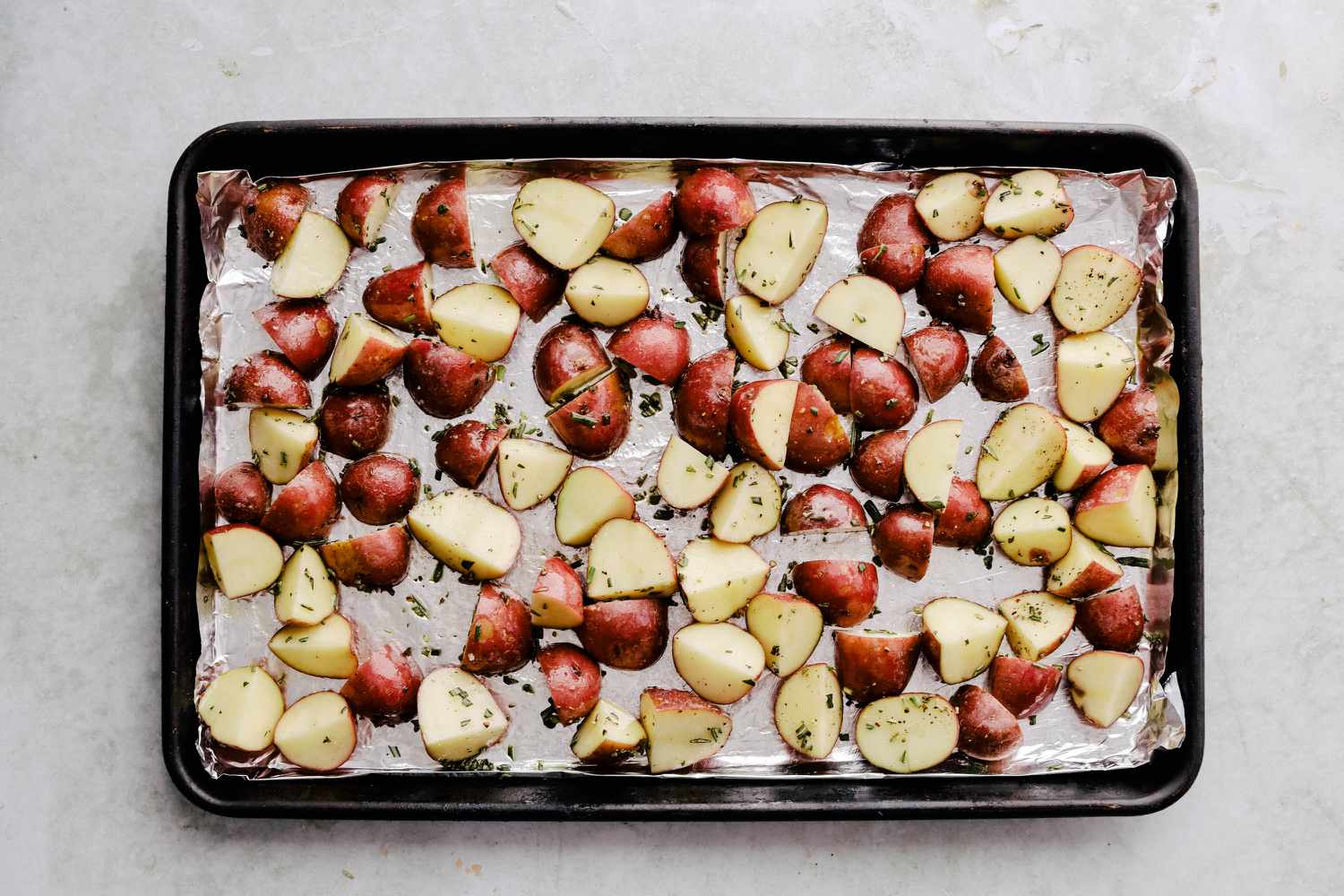 roasted red potatoes - in sheet pan