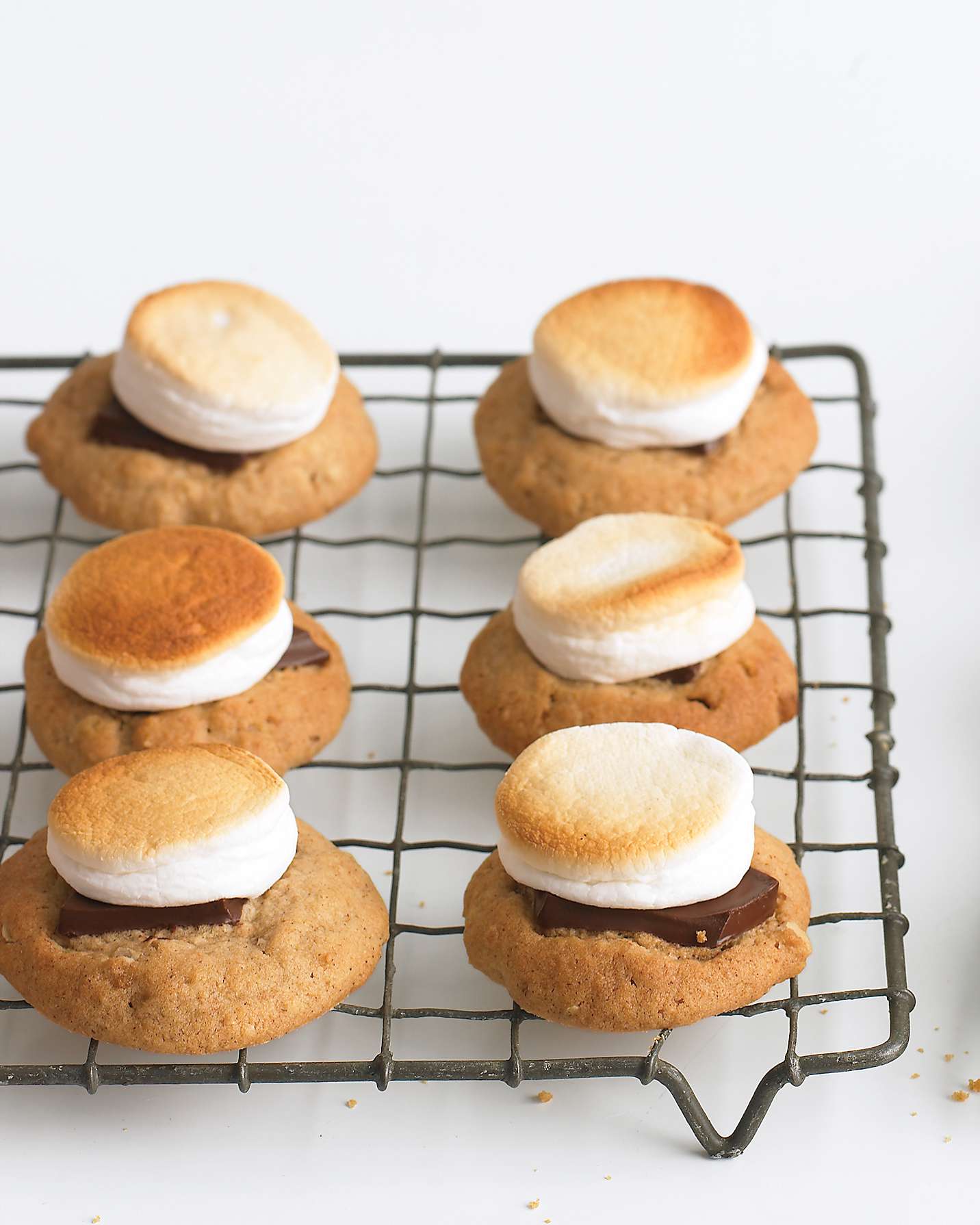 S'mores Cookies on cooling rack