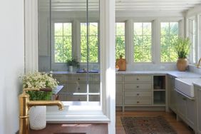 Shaded White kitchen