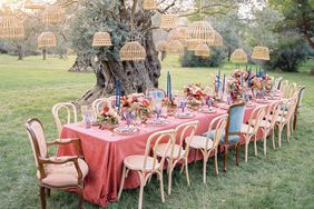 summer wedding with lanterns