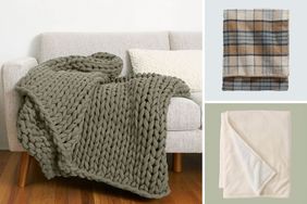 Collage of throw blankets