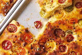 No-knead tomato focaccia