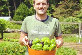 Ryan McCallister holding peppers